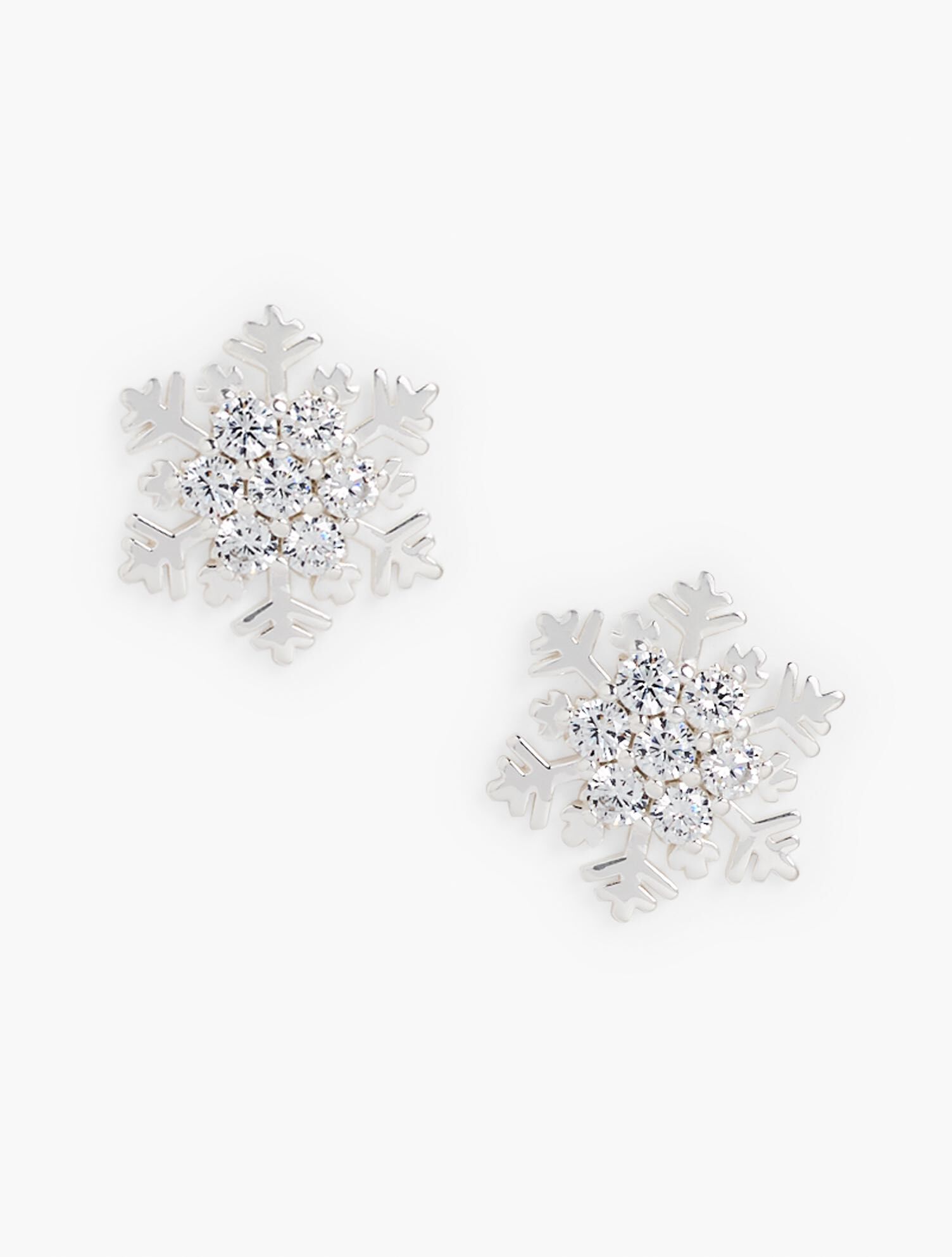 Sterling Silver Snowflake Earrings