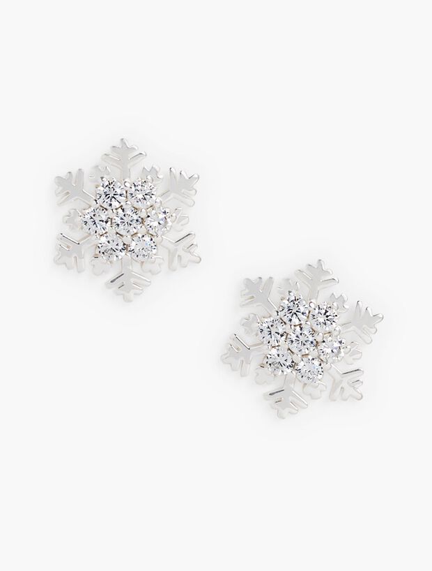 Sterling Silver Snowflake Earrings