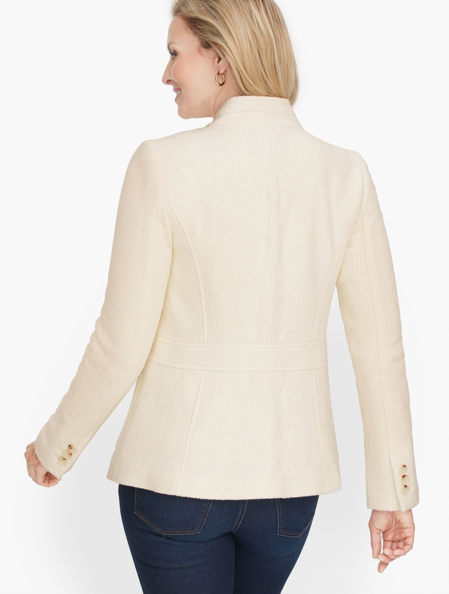 Feminine Boiled Wool Blazer