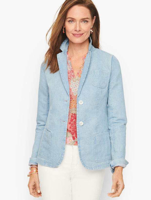 Casual Cotton Denim Blazer
