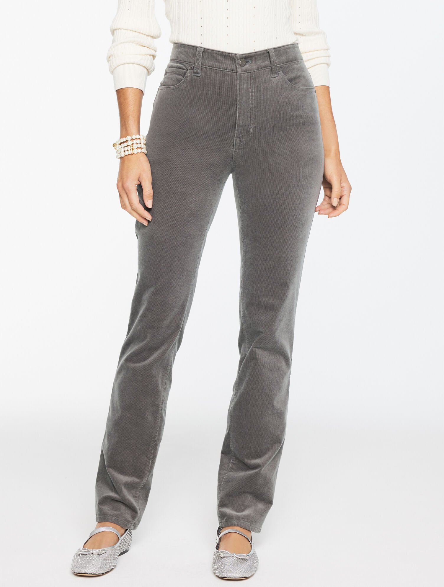 Straight Leg Stretch Corduroy Pants