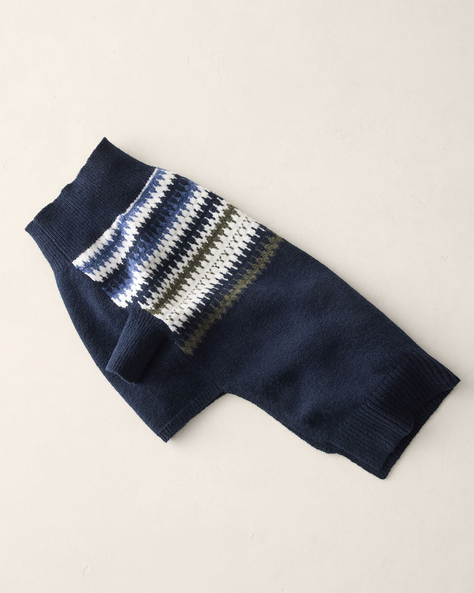 Organic Cotton Blend Fair Isle Dog Sweater