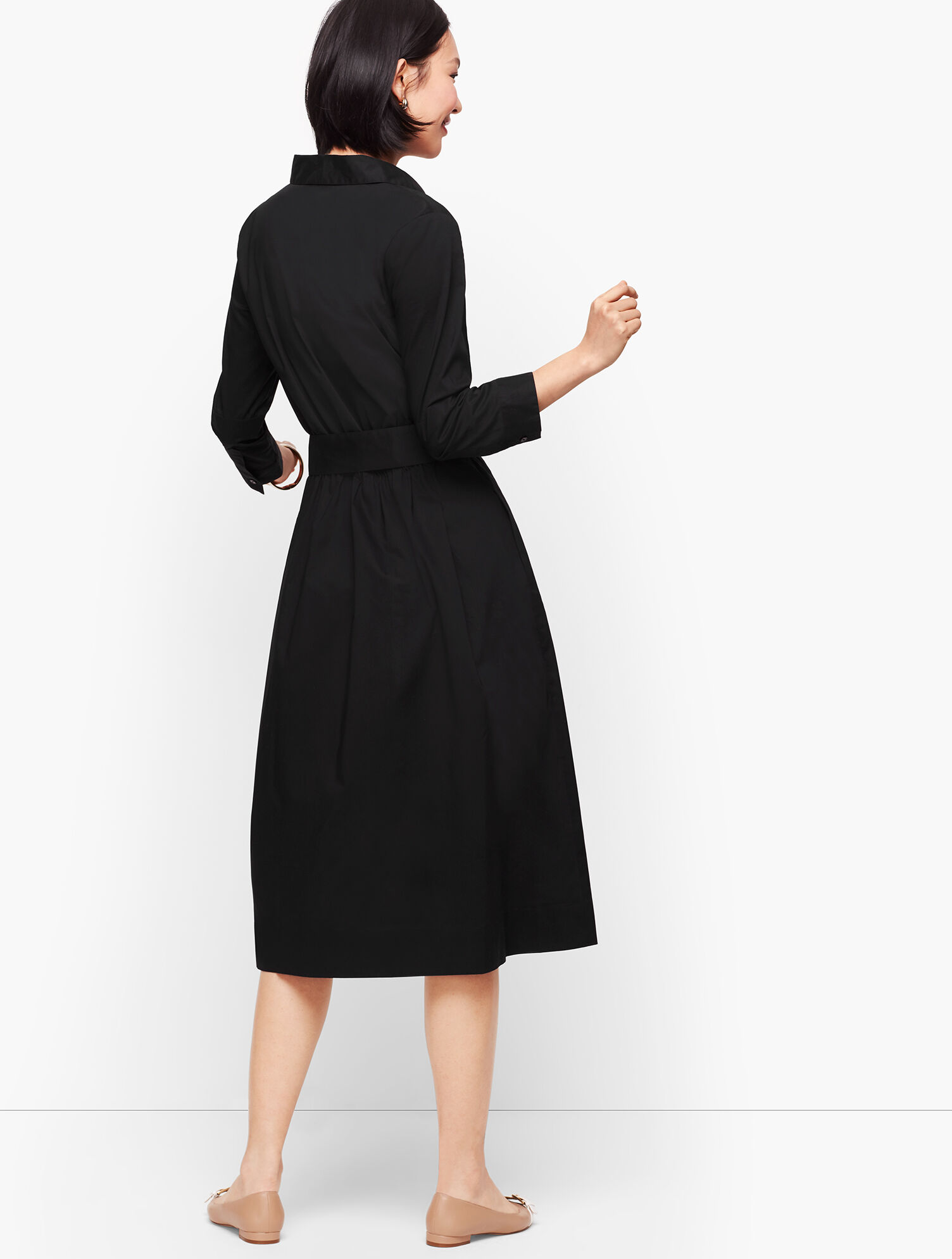Belted Poplin Shirtdress