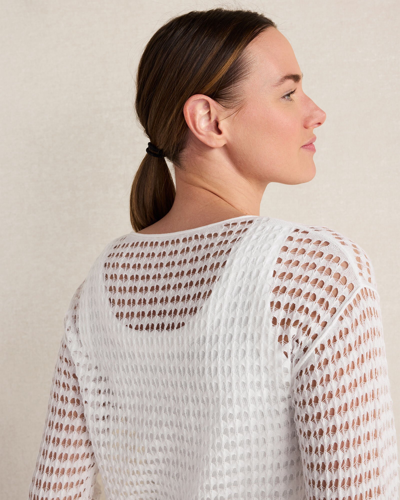 Organic Cotton Pointelle Cardigan