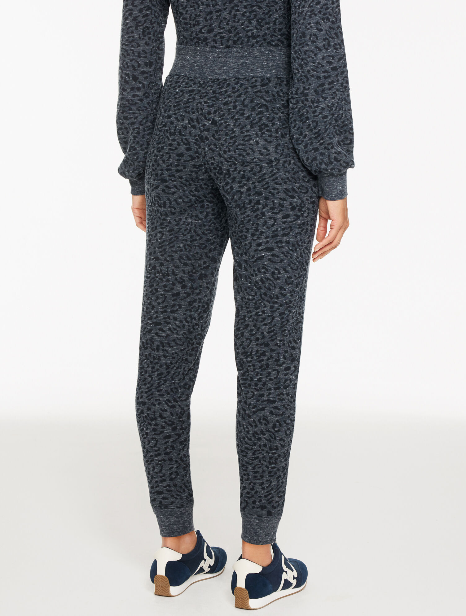 Cozy French Terry Joggers - Tonal Cheetah