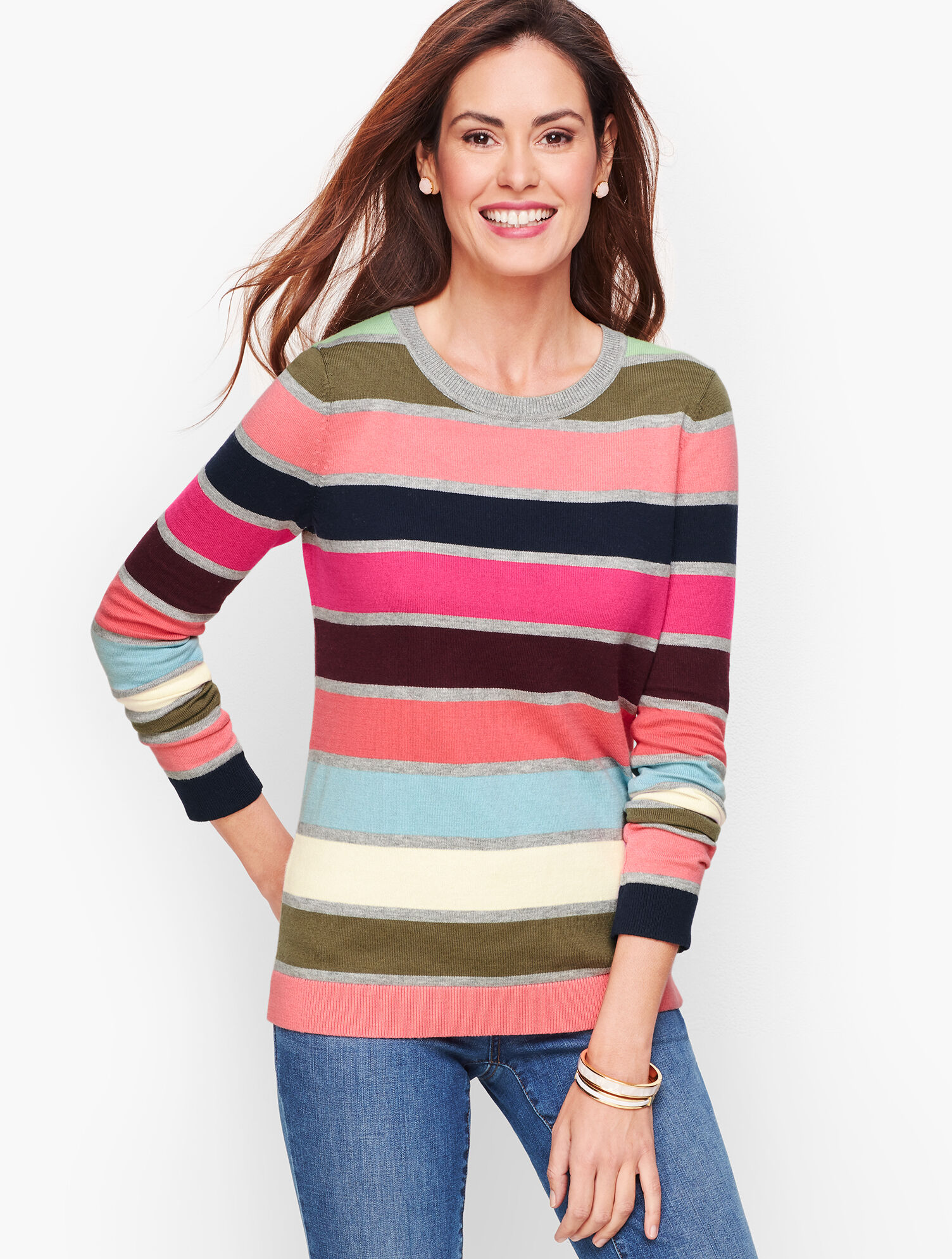 Supersoft Multicolor Stripe Sweater Talbots