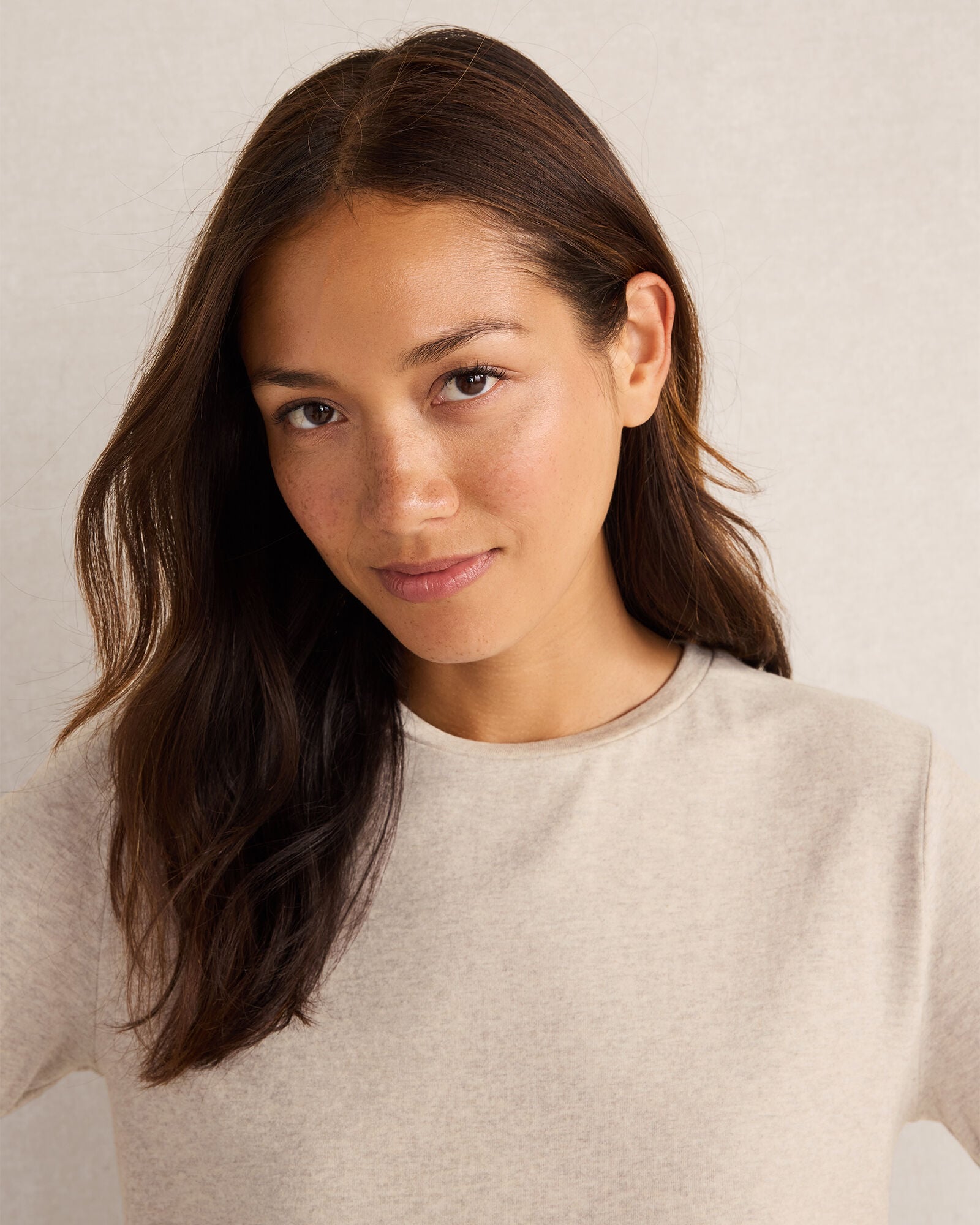 Cotton Modal Brushed Jersey Crewneck
