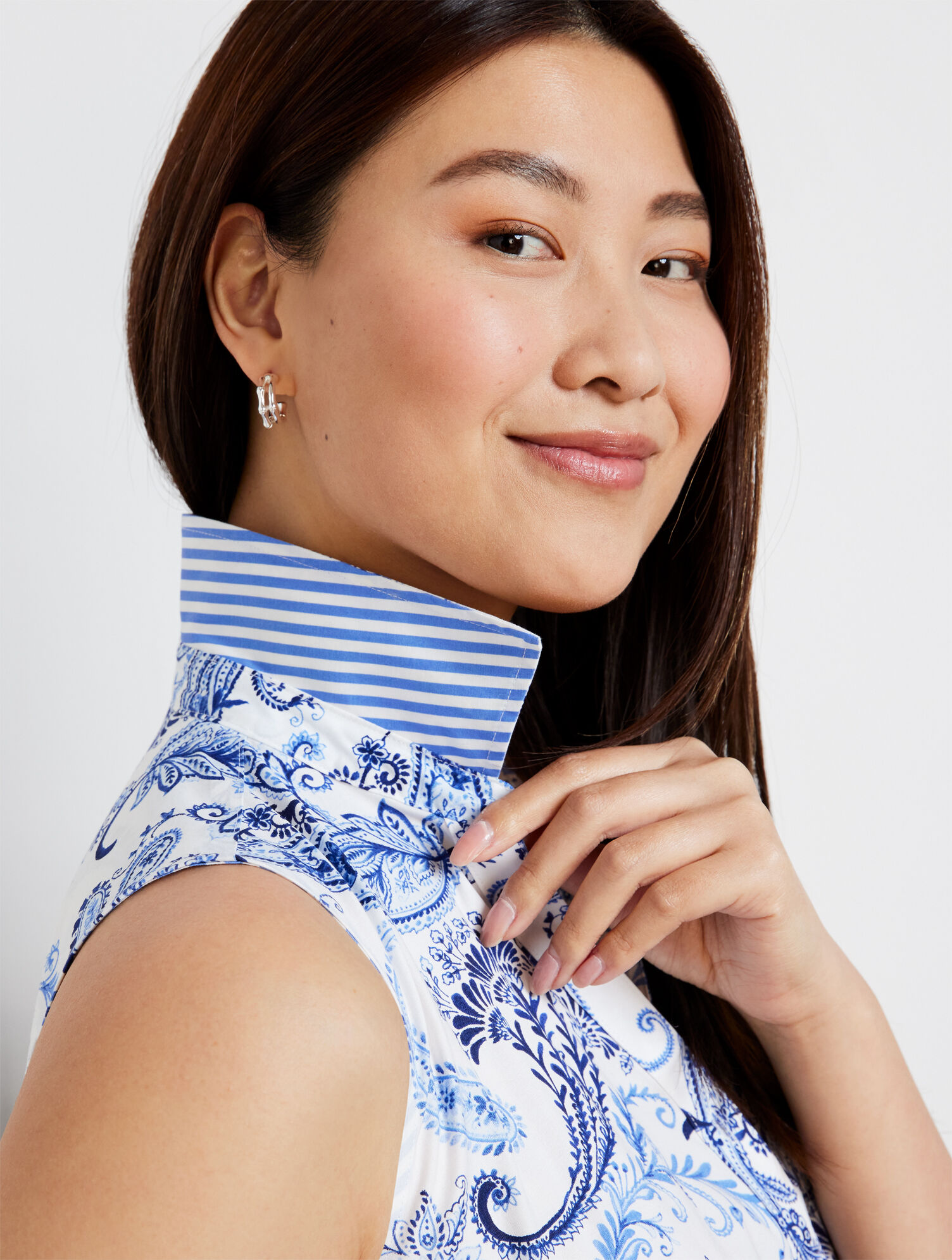 Sleeveless Non-Iron Perfect Shirt - Picnic Paisley