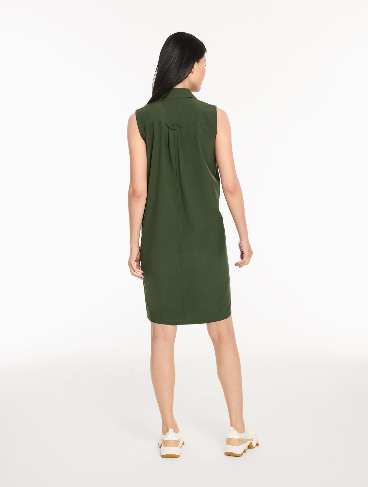 green sleeveless shift dress Women's Lightweight Woven Stretch Cargo - Nori occasion-wedding