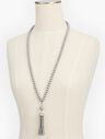 Pearl-Tassel Pendant Necklace