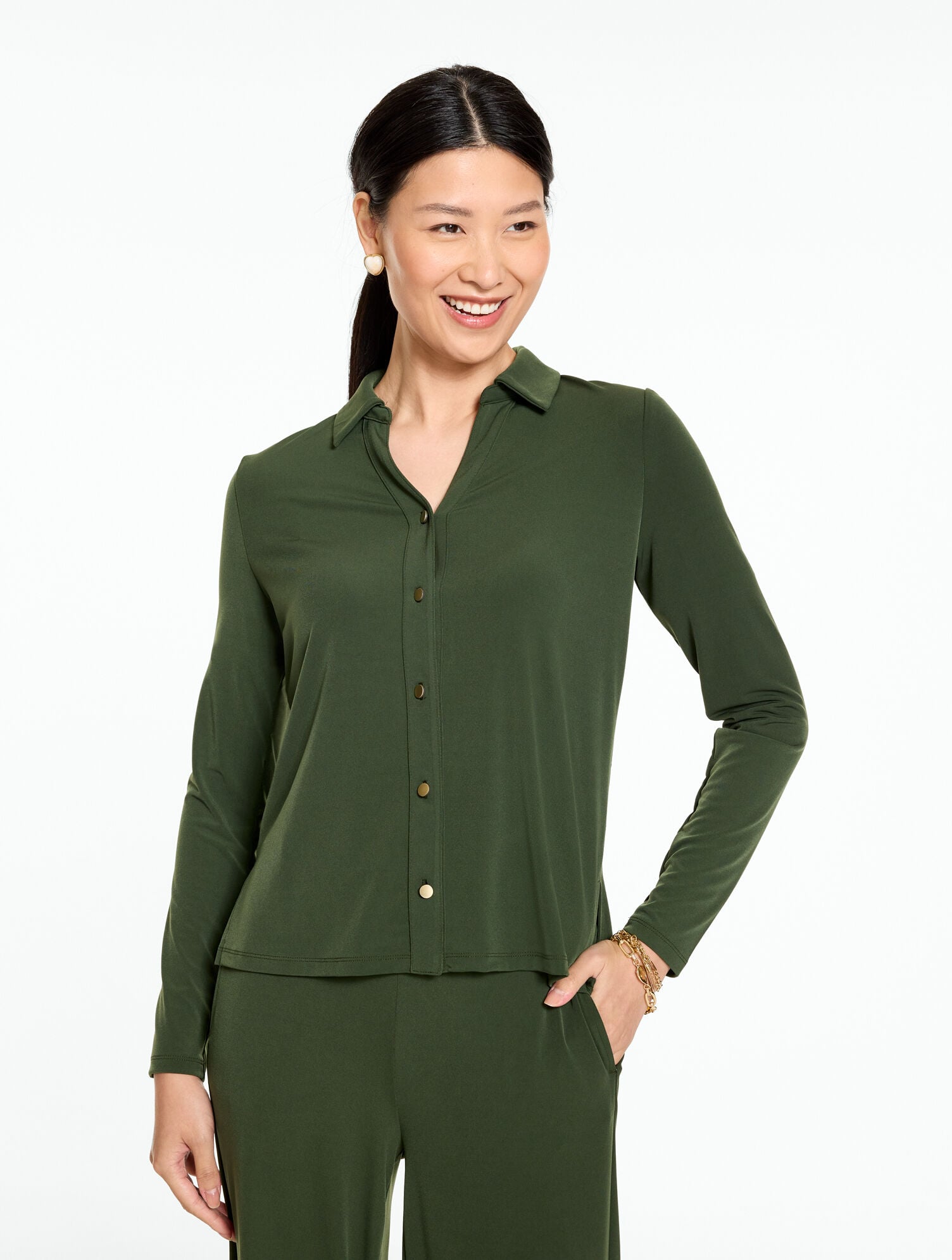 Knit Kit Button Front Top