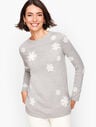 Textured Snowflake Sweater