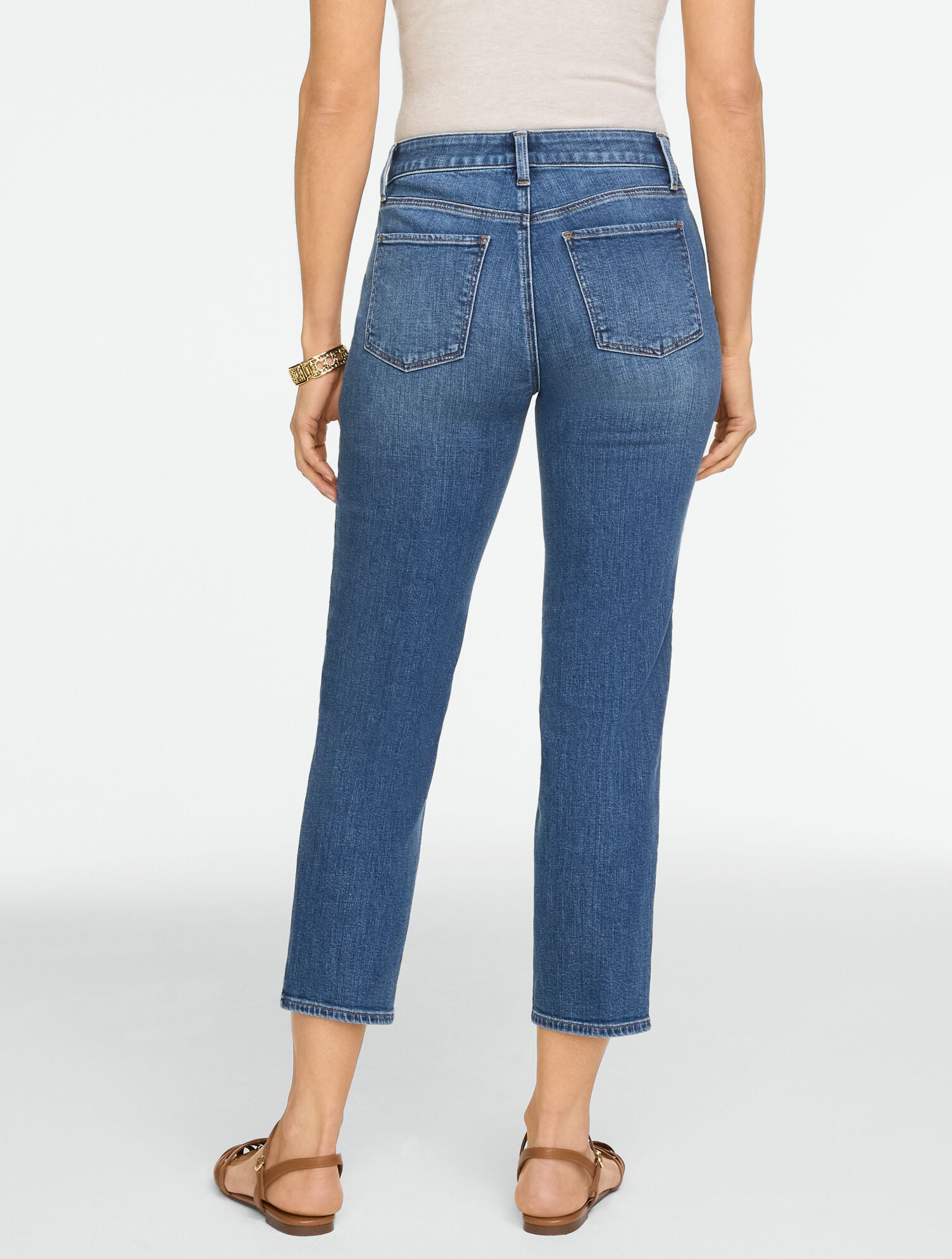 Straight Crop Lightweight Jeans - Clarendon Wash