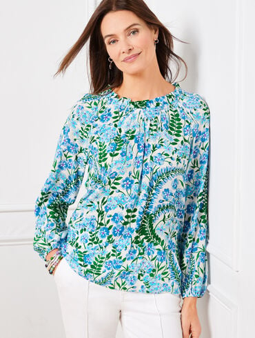 Smocked Blouse - Climbing Floral