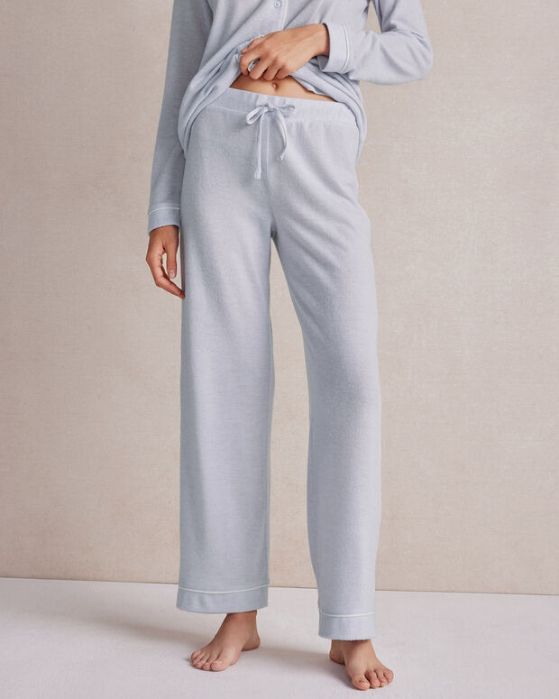 Marled Knit Drawstring Pajama Pants