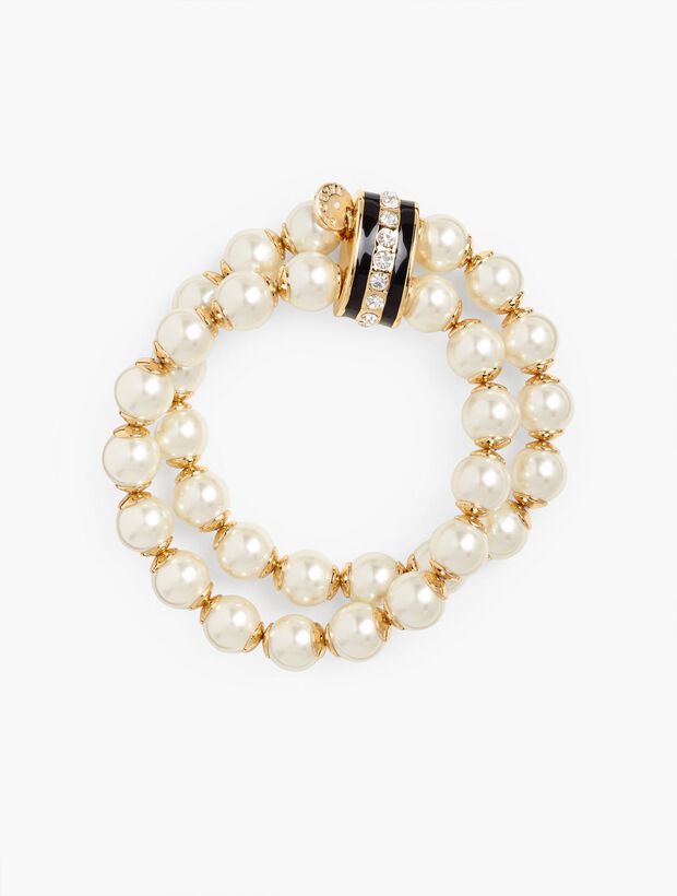 Pearl &amp; Beads Enamel Bracelet