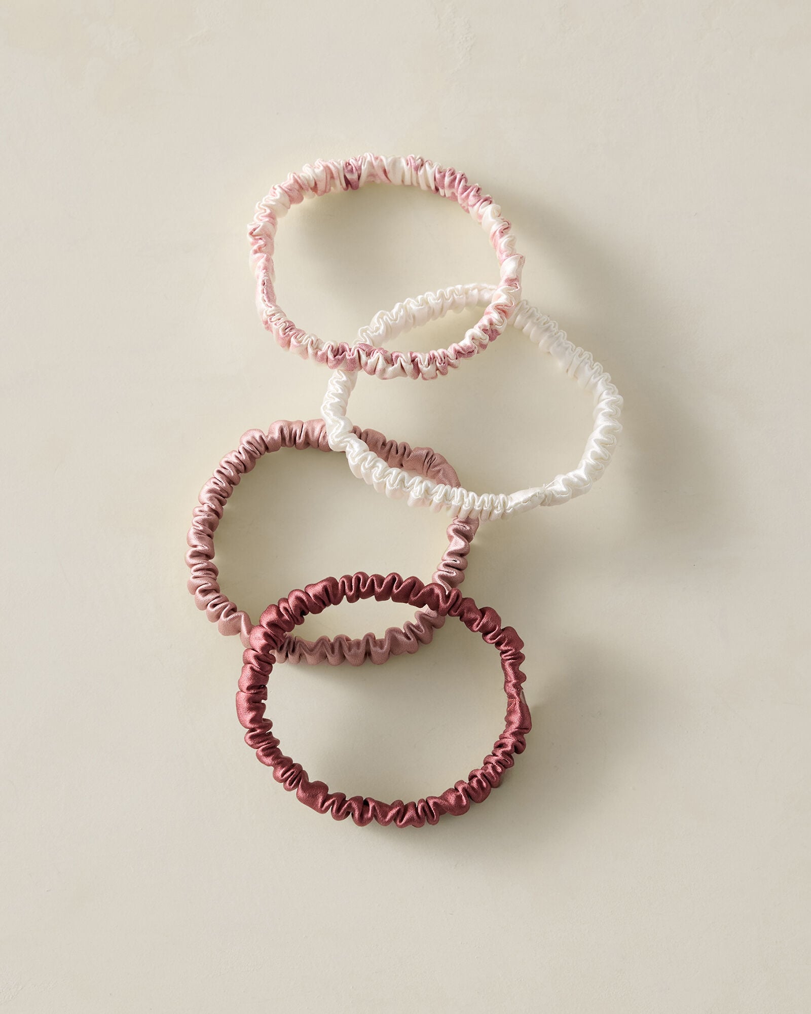 Washable Silk Hair Ties &mdash; Macaron Multi