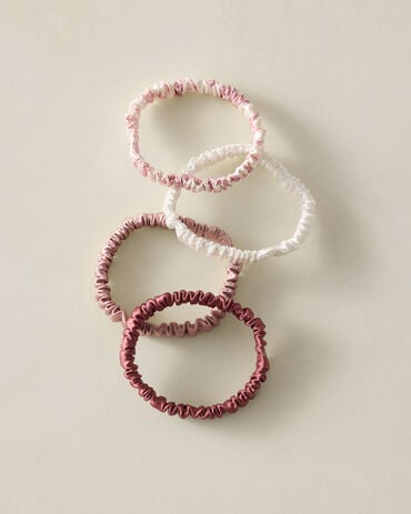 Washable Silk Hair Ties - Macaron Multi