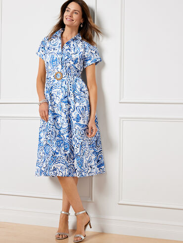 The Sutton Shirtdress - Painted Paisley