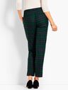 Black Watch Plaid Straight Ankle Pant