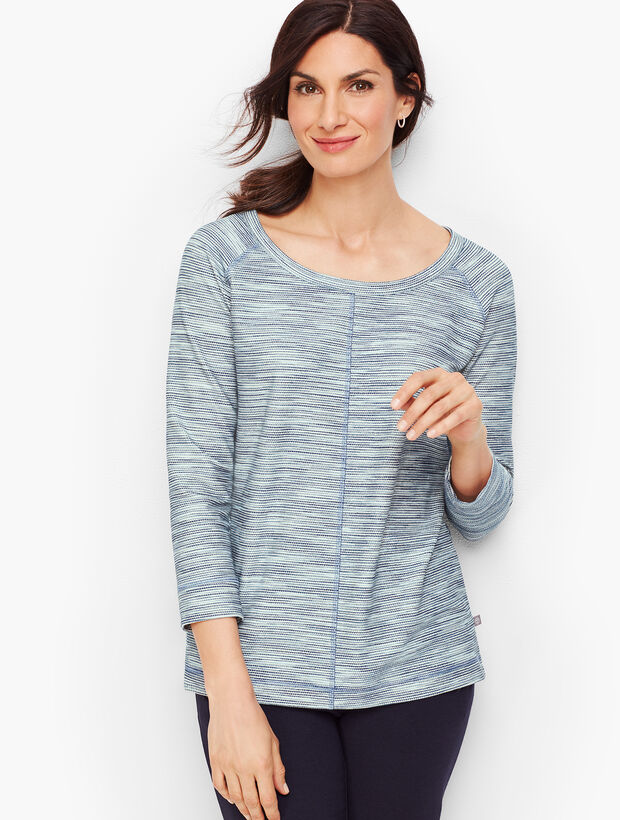 Textured Tie Back Pullover