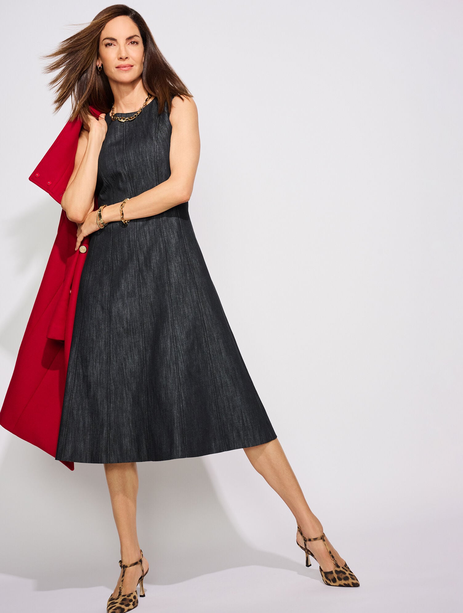 Refined Denim Midi Dress | Talbots Refined Denim Midi Dress | Talbots