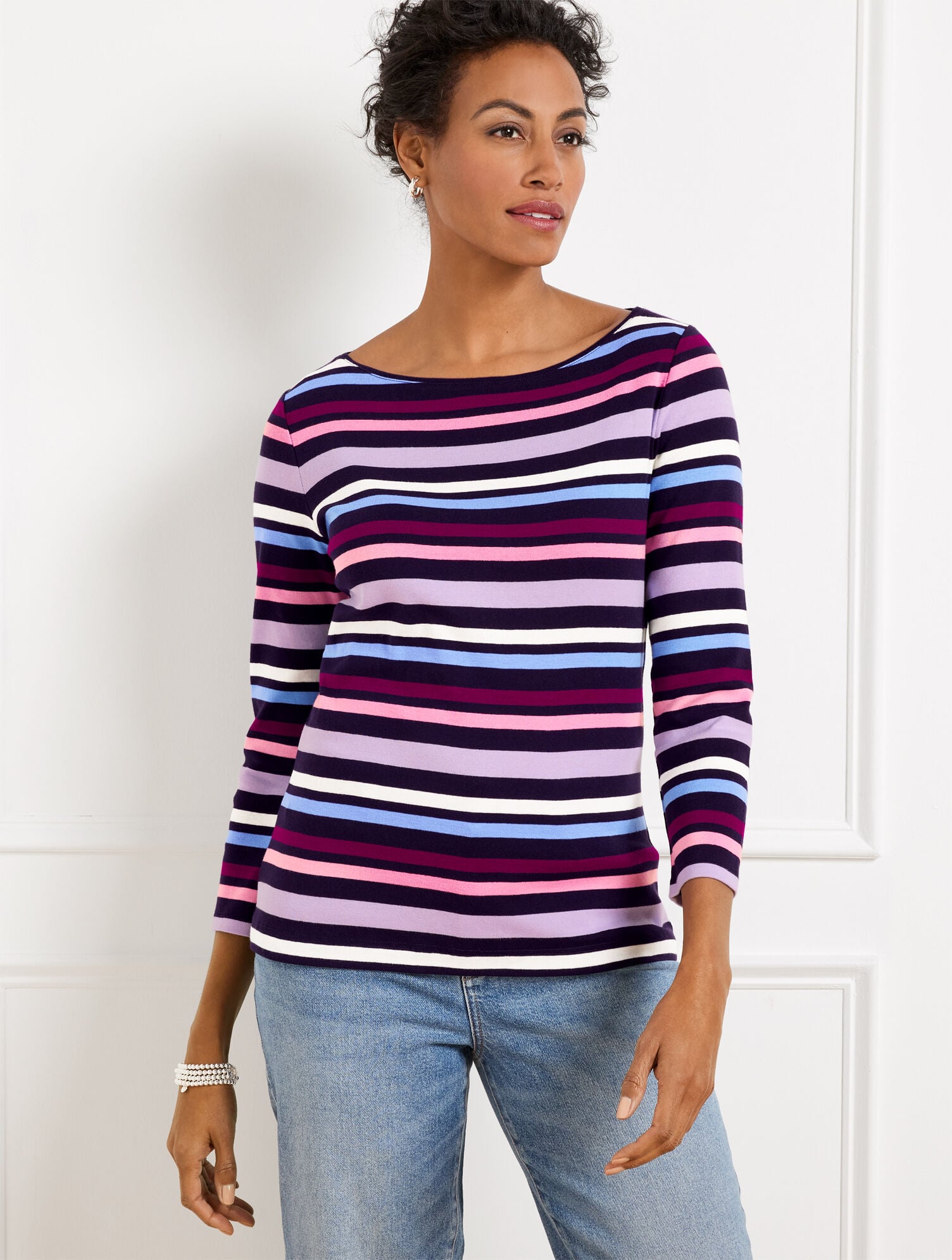 Top Bateau à Rayures Talbots - Taille XS, Neuf Avec étiquette (Marque US)