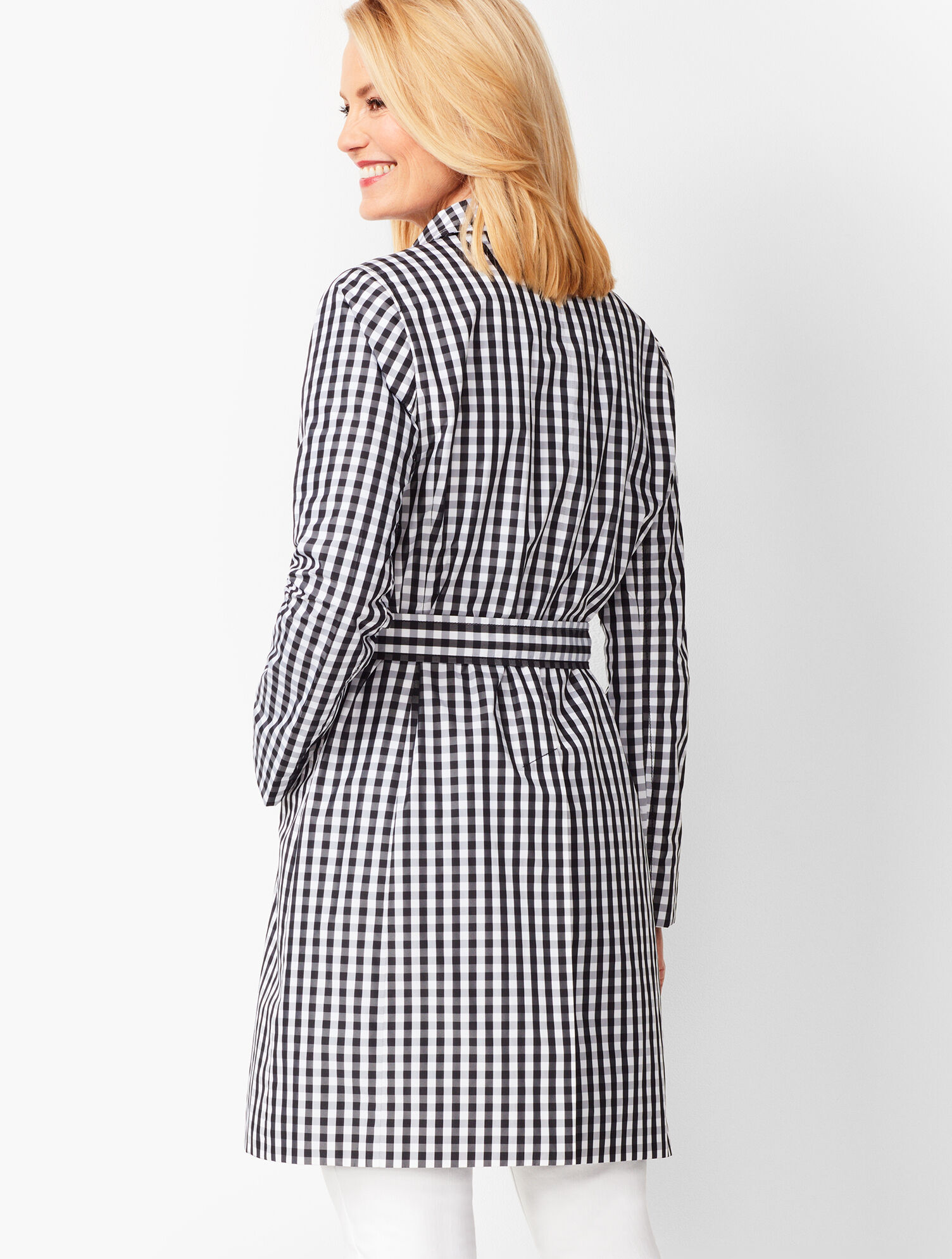 Gingham Trench Coat