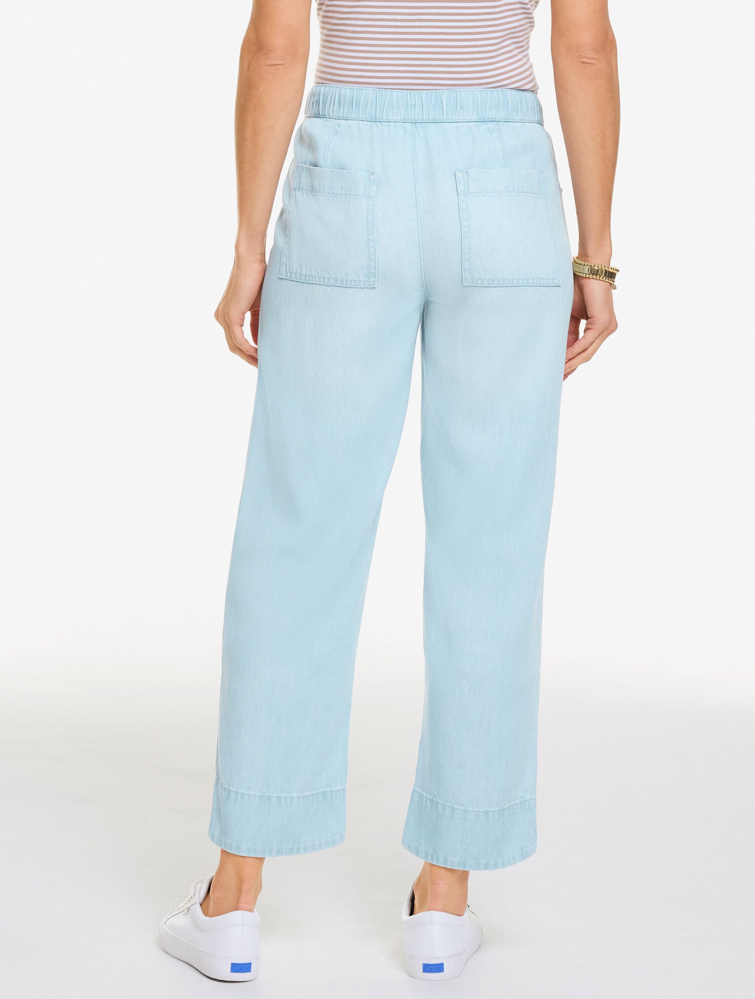 Straight Crop Pull-On Jeans - Milano Wash