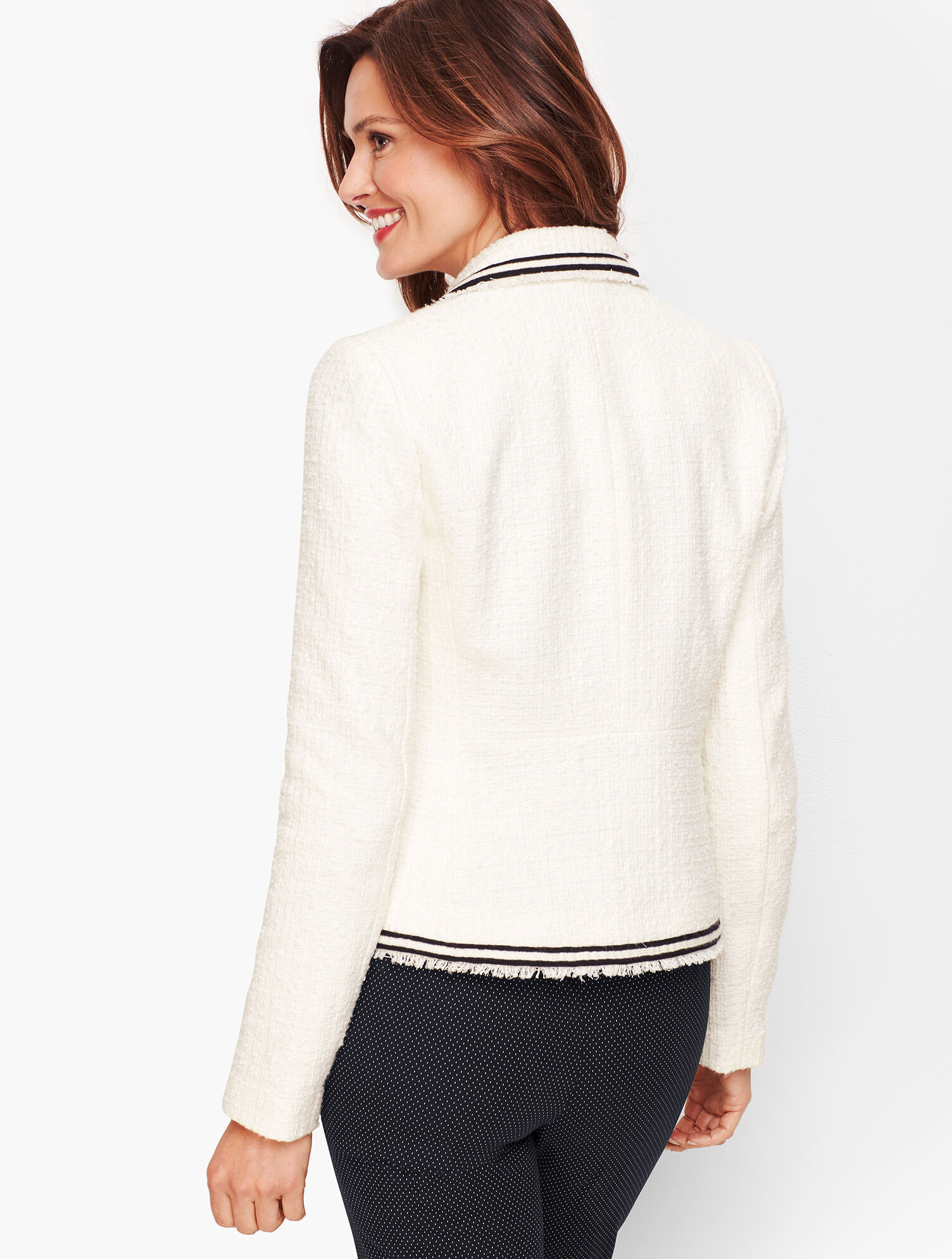 Piped Tweed Jacket | Talbots
