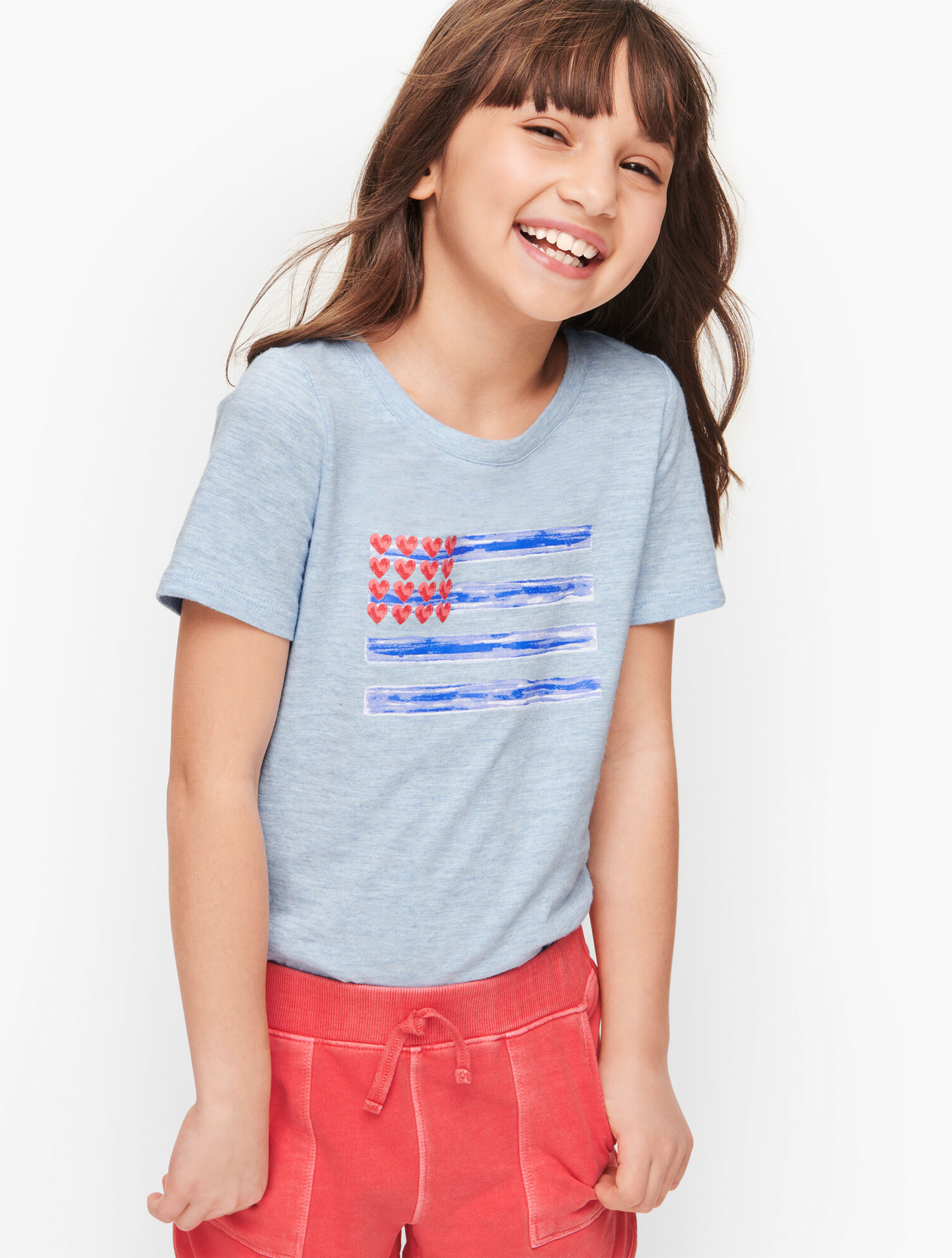 Girls Heart Spangled Banner Tee