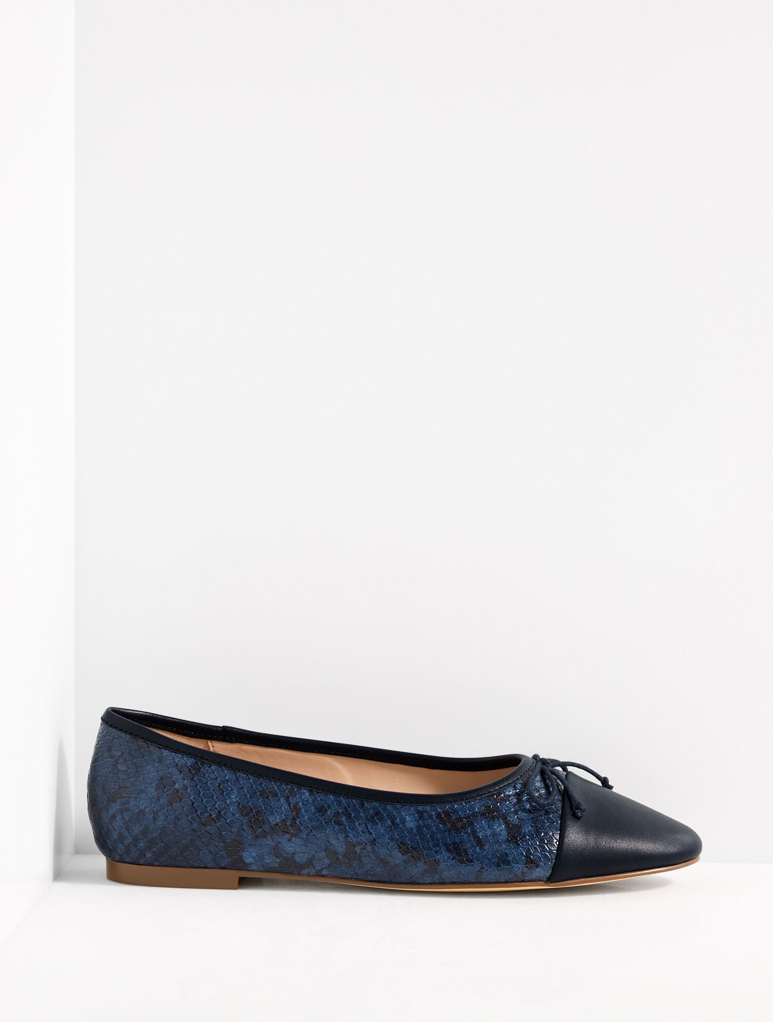Ansly Embossed Nappa Ballet Flats