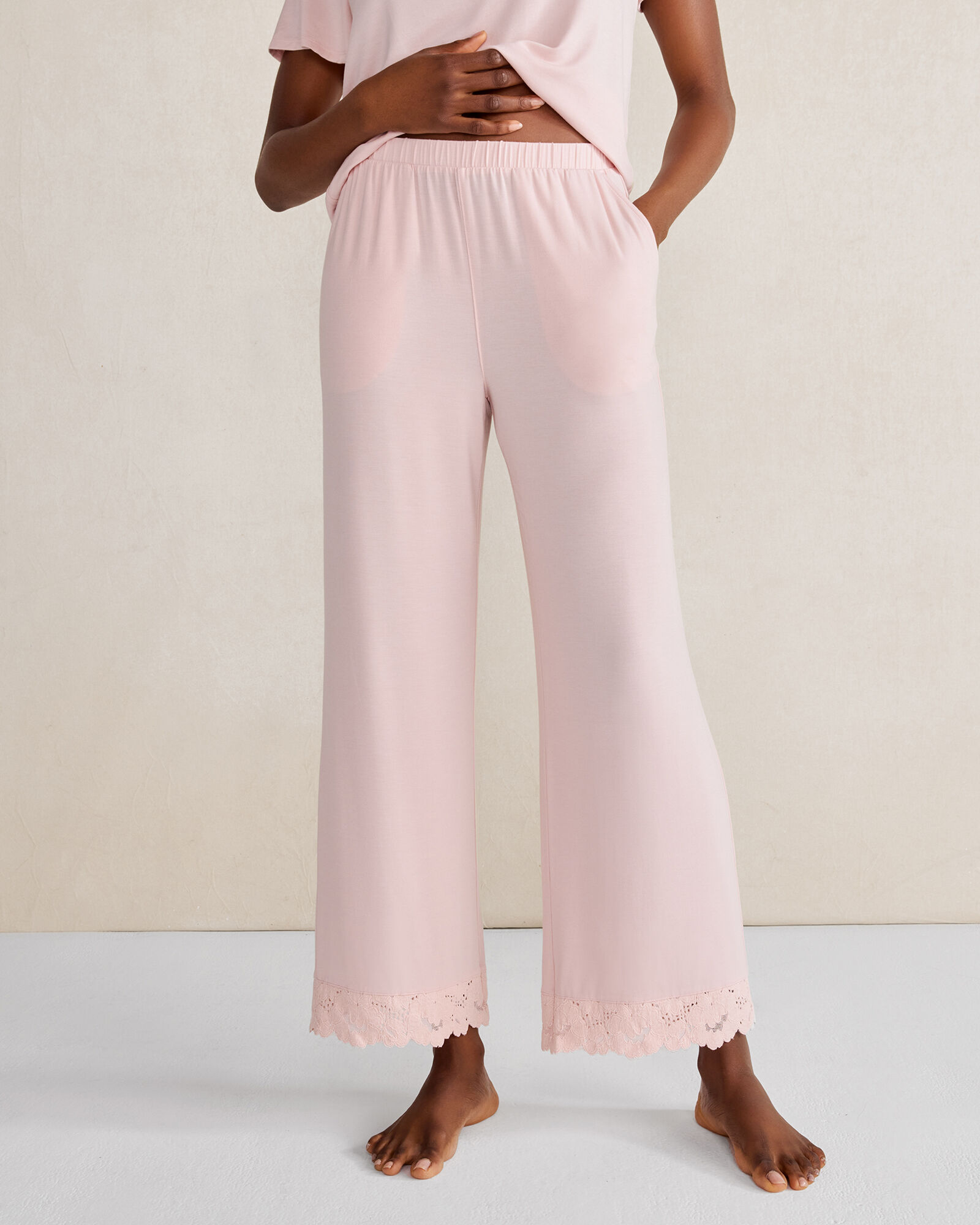 Dream Soft Lace Trim Pajama Pants | Haven Well Within