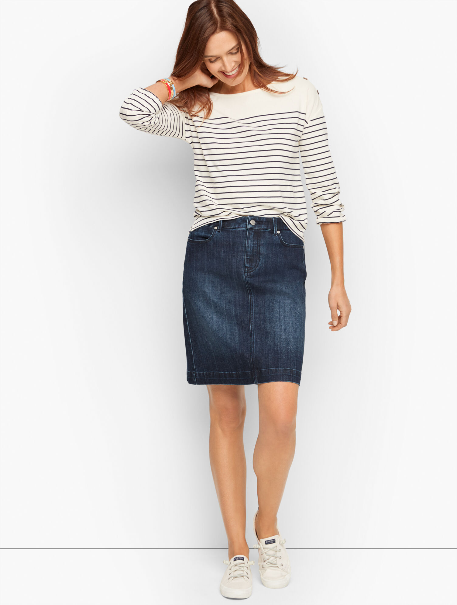 Denim A-Line Skirt - Ocean Wash