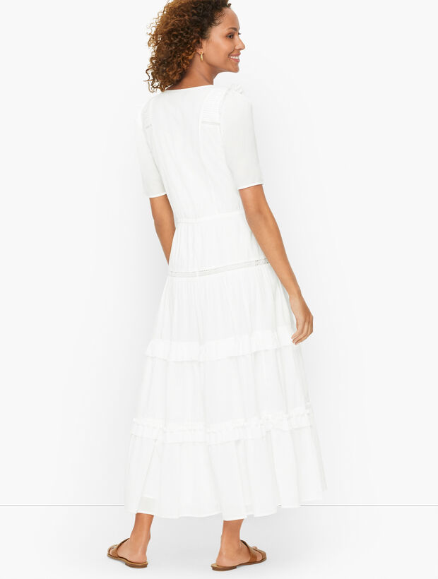 Voile Ruffle Midi Dress