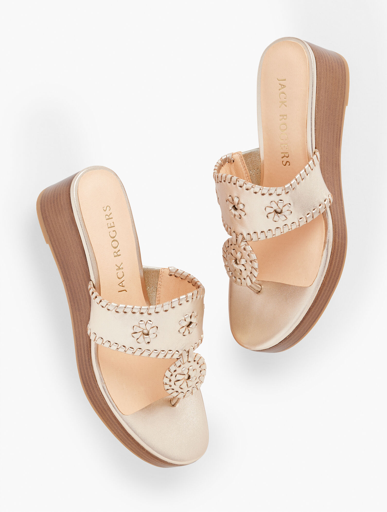 Jack Rogers Jacks ll Cork Sandals Jack Rogers® Jacks Cork Wedge Sandals | Talbots main image 2