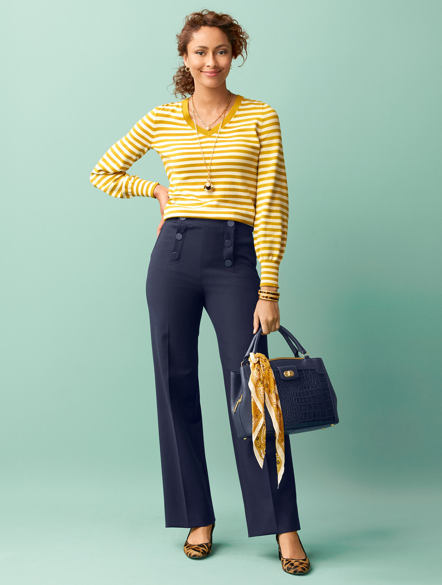 Wide Leg Sailor Pants