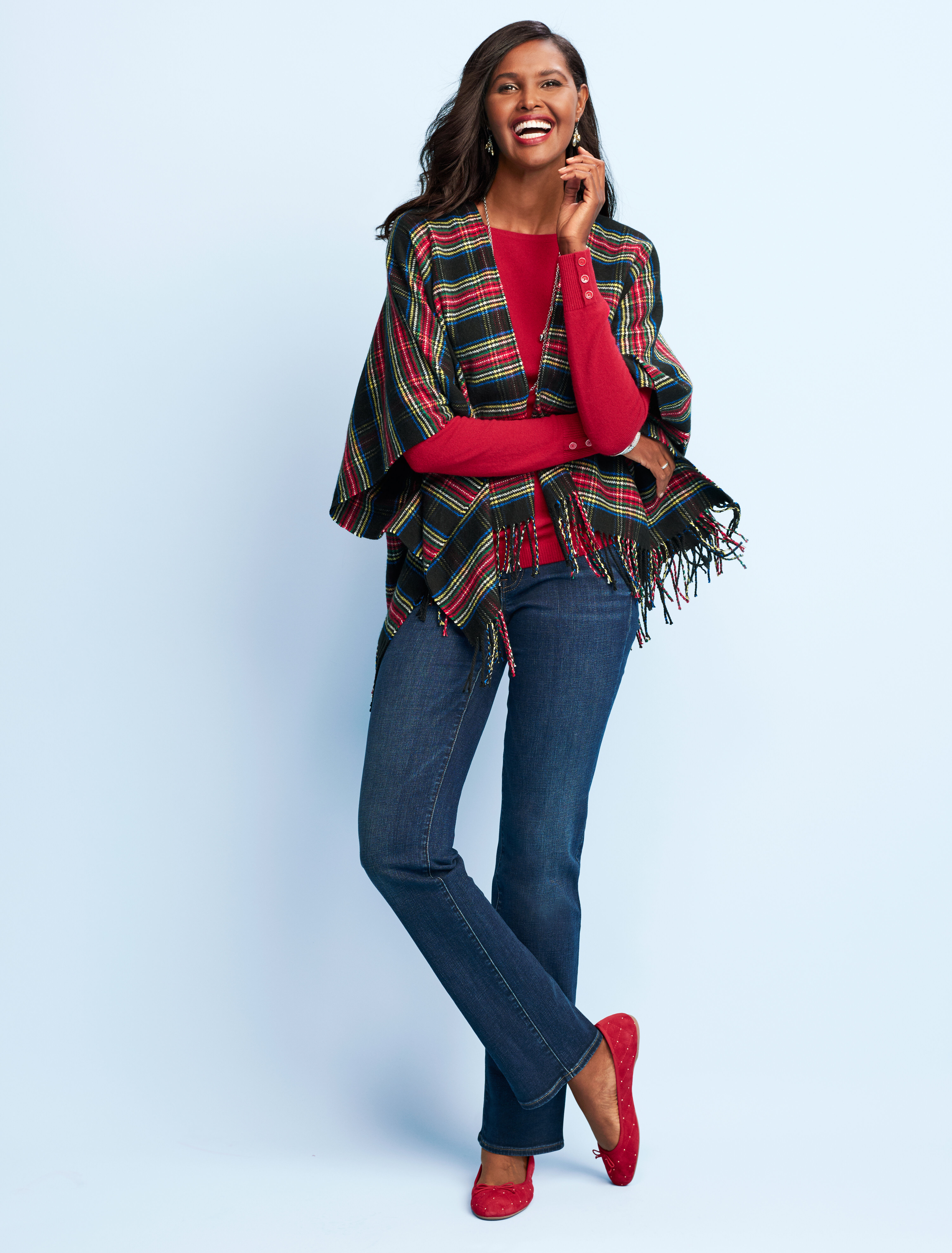 Tartan Plaid Ruana