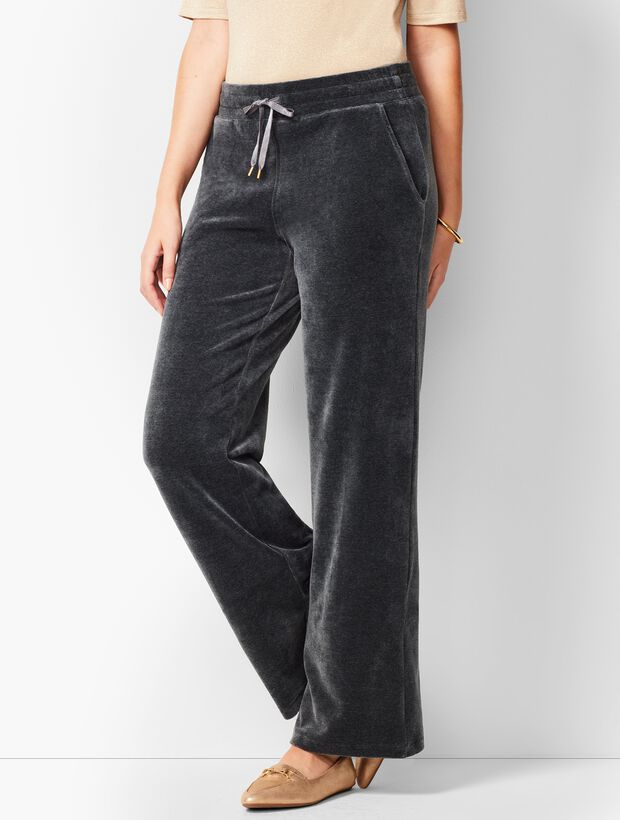 Luxe Velour Wide-Leg Pants