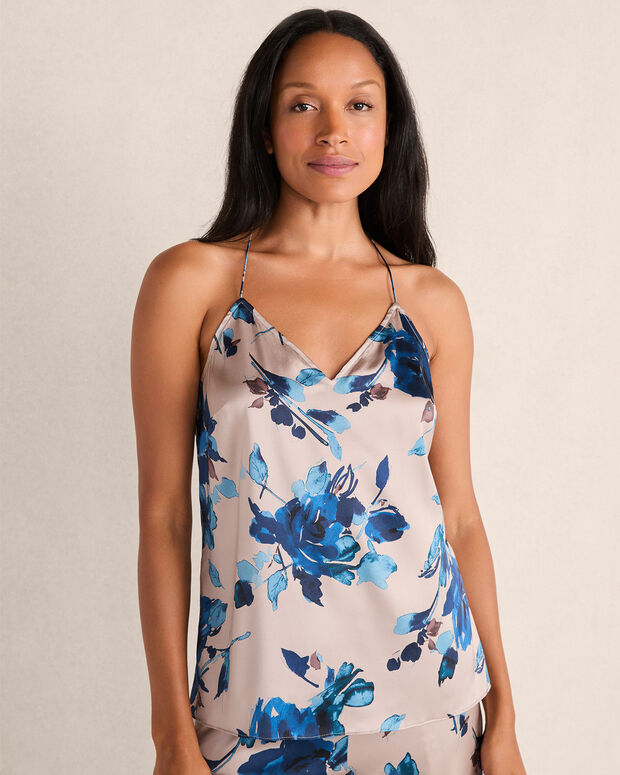 BLOSSOM - Sleeveless Silk and Cotton Camisole in White
