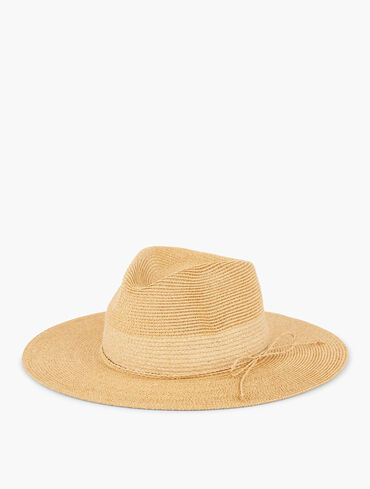 Raffia Inset Rancher Hat