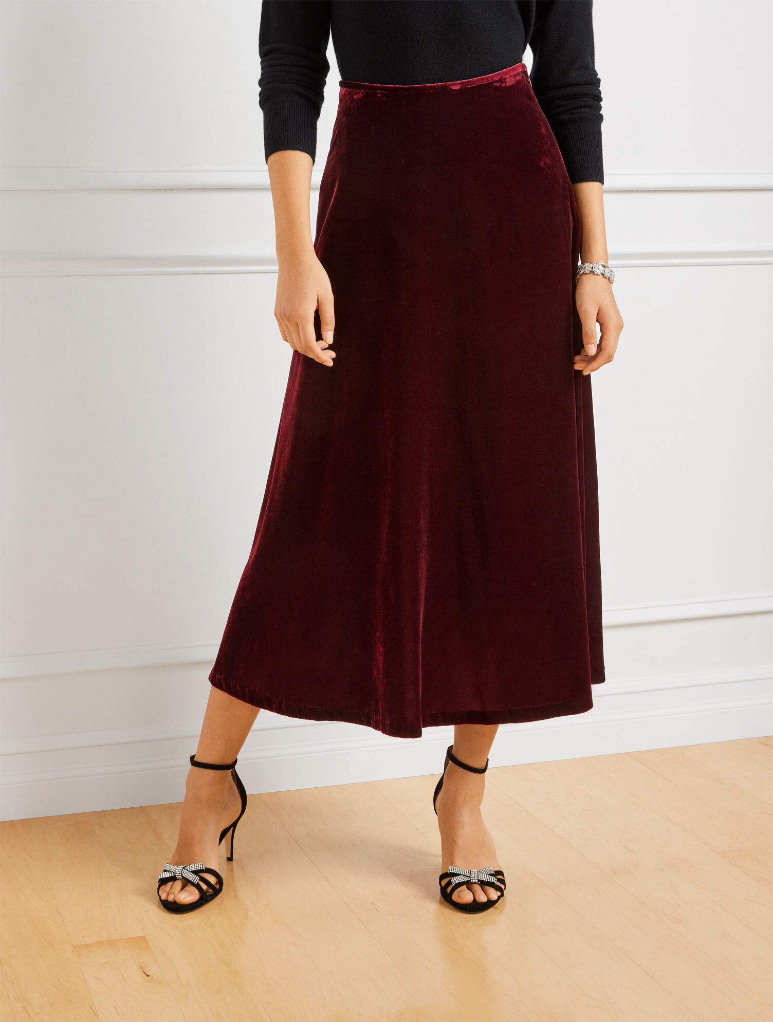 Velvet Midi Skirt Talbots