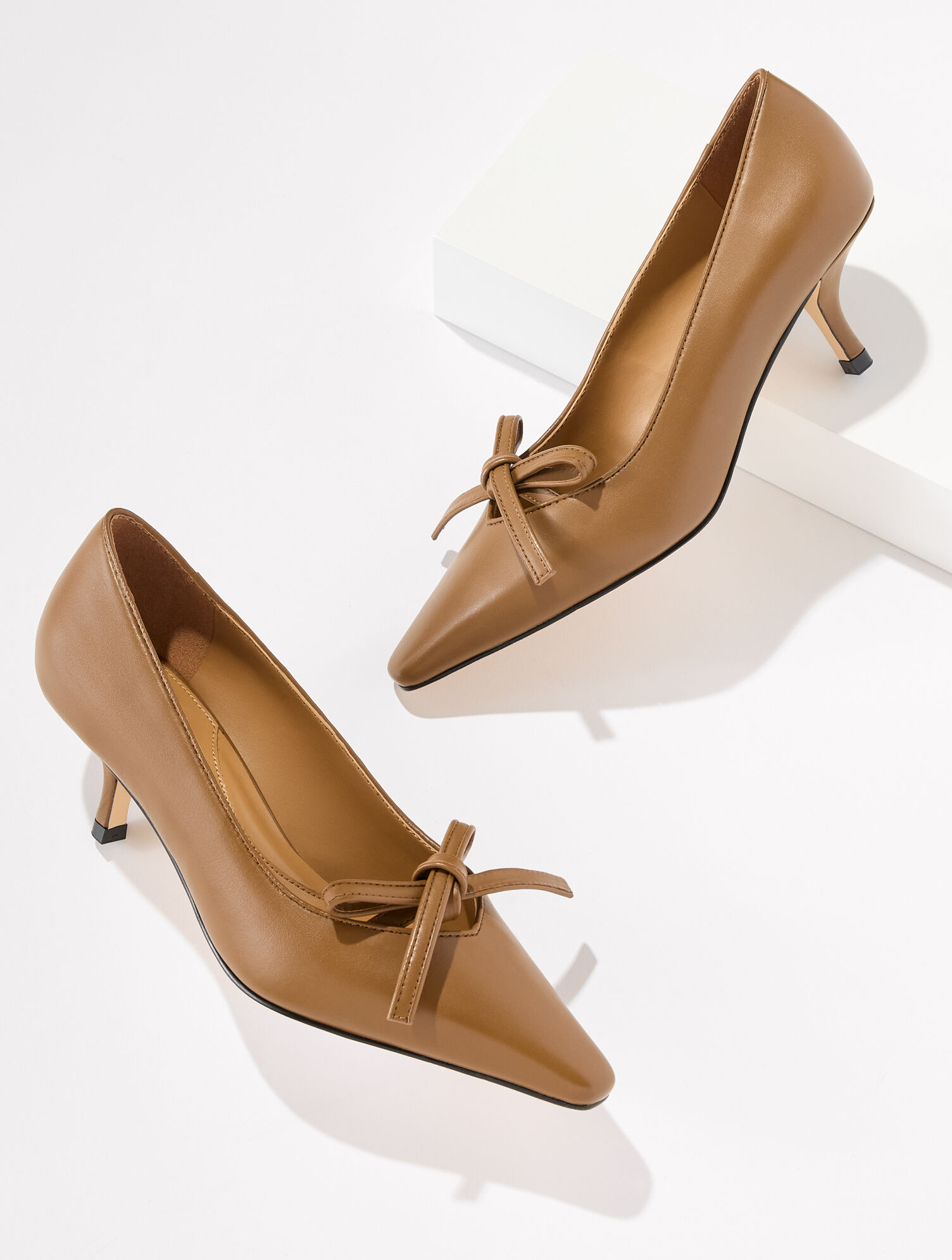 Maren Nappa Kitten Heel Pumps