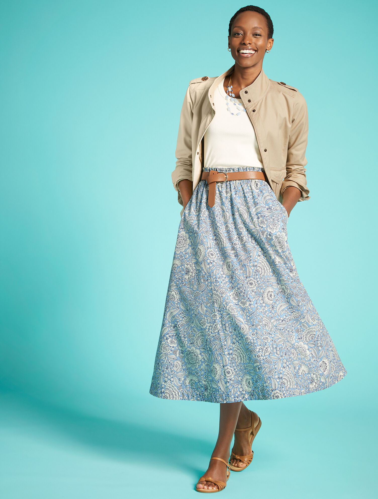 Casual Twill Crop Jacket 