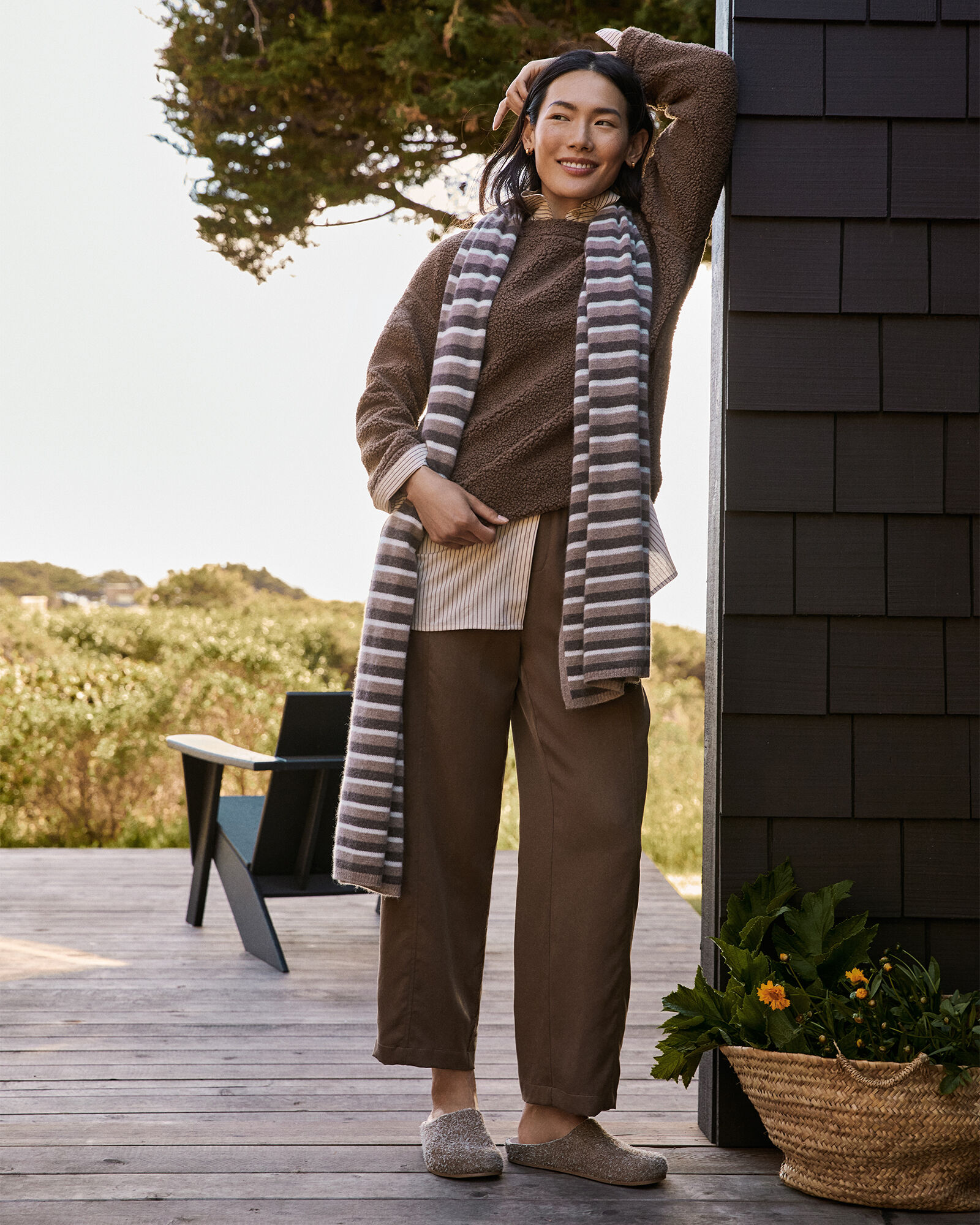 Cashmere Striped Scarf - thumbnail 3