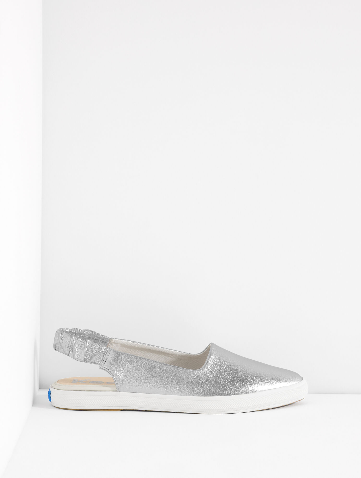 Keds&reg; Metallic Leather Point Slingback Sneakers
