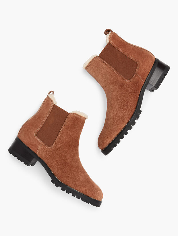 Chelsea Pull-On Booties - Suede