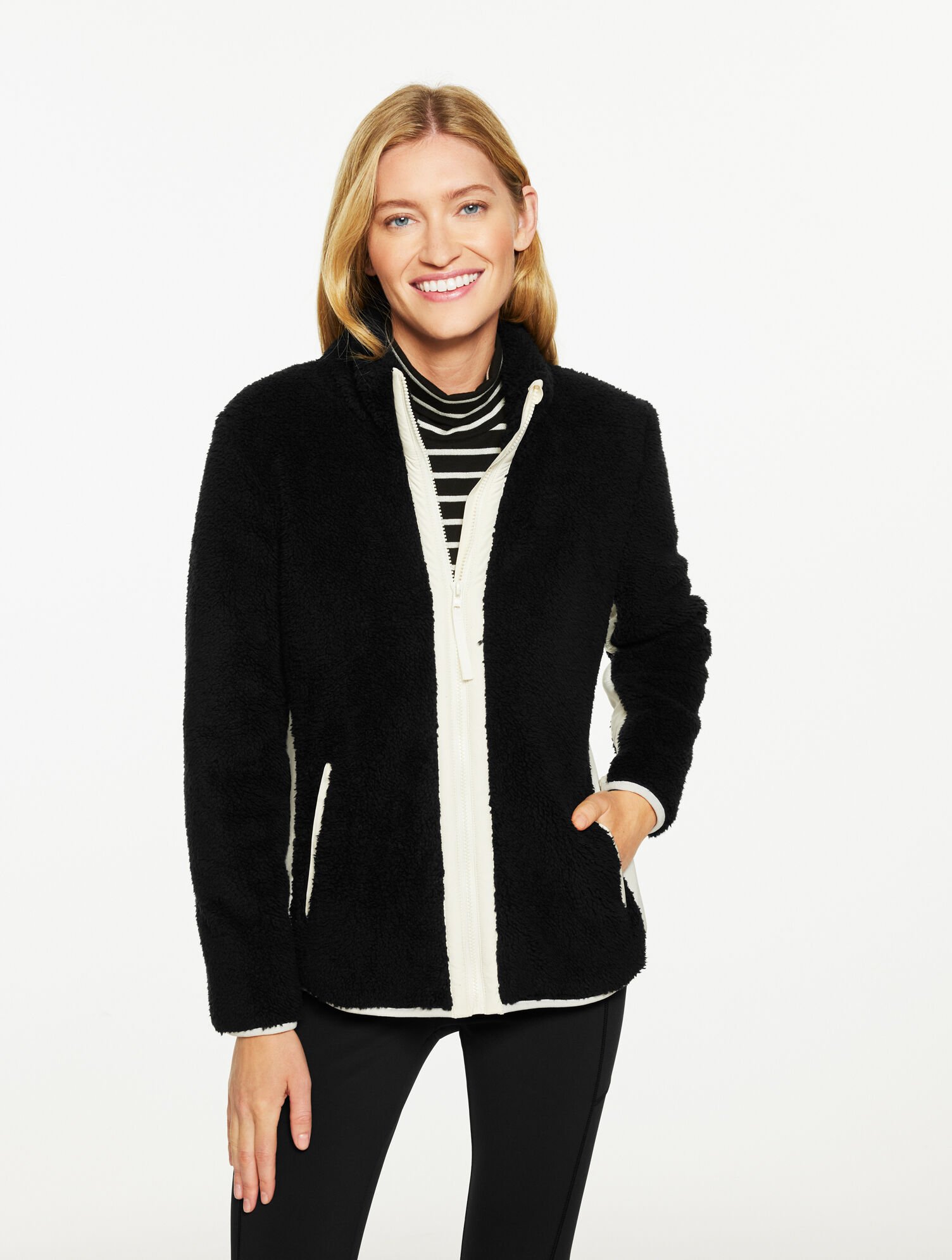 Cozy Sherpa Jacket - Colorblock