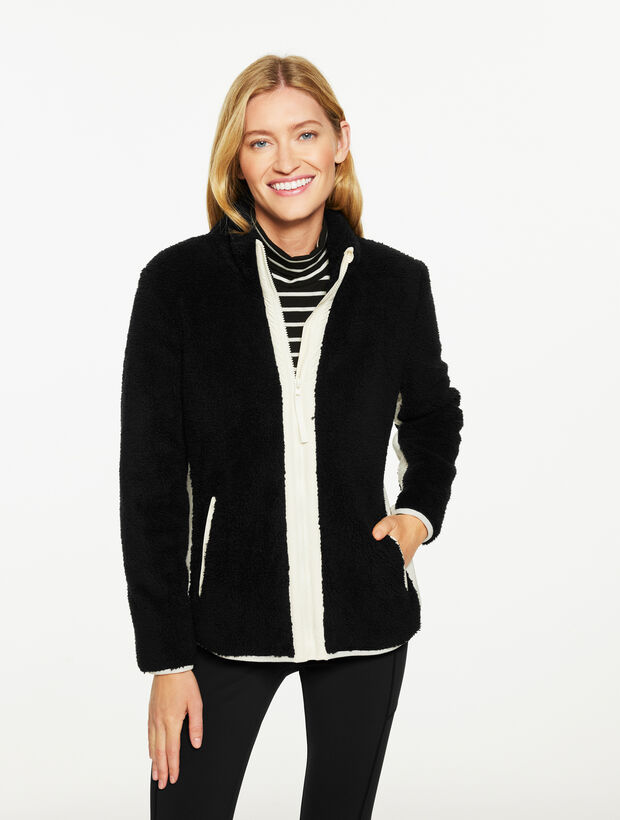 Colorblock sherpa jacket JJO5017P