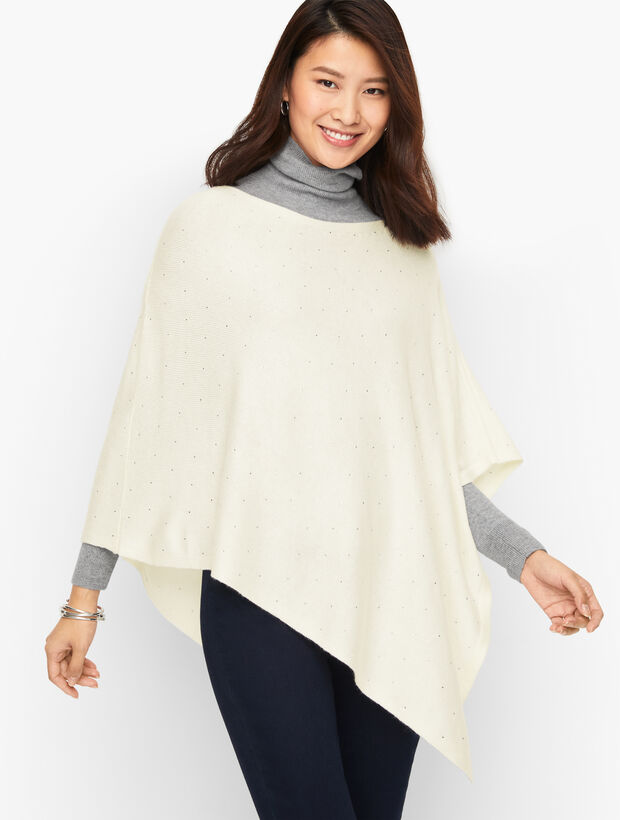 Embellished Asymmetrical Poncho